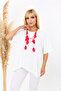 Women's Comfortable Fit Asymmetrical Viscose Combed Cotton Blouse - 4