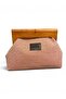 Wooden Scholar Clutch/Portfolio (Hand/Shoulder Bag) Tan Tile Geometric Patterned