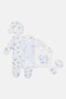 Toddlers Boy 5 Pcs Allover Print Bodysuit And Bib Set, Multicolor - 4