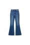 High-Waisted Blue Flared Denim Jeans - Unisex