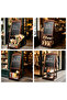 OneDcor Wooden A-Frame Chalkboard Sign with Storage Shelf - 3