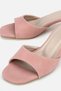 Woman's pink mini heeled slippers - 4