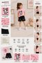 Summer Dream at Night Printed Girls' Black Shorts and Pink T-Shirt Set - 2