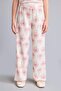 Wide Leg Wrinkled Textured Fabric Ecru Trousers for Girls H7054A826Sm - 3
