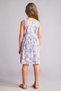 Round Neck Sleeveless Floral Blue Dress Girls B4338A826Sm - 5