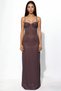 Heart Neckline Polka Dot Maxi Dress