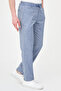 Striped Slim Fit Elastic Waist Drawstring Men's Trousers Navy Blue - 38375.26Y - 5