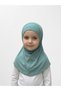 Girl's Two-Piece Hijab - Ready-To-Wear Islamic Scarf - Practical Snap-On Hijab |   Flexible Sandy Fabric Daily & Prayer Headscarf (6-11 Years)