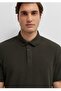 Polo Collar Waffle Textured Fabric Slim Fit T-Shirt - 4