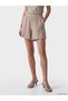 Alita City Regular Fit Elastic Waist Women's Shorts with a Difference in Color - 2