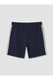 Vizyon New Season Women's Shorts with Elastic Waist and Stripes - 6