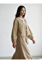 Nevavm Contrast Collar Balloon Sleeve Blouse
