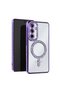 Samsung Galaxy A55 5g Compatible Joke Simli Magneticsafe Case - Deep Purple - 4