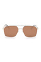 Polarized Sunglasses Gold Frame Brown Mirror Lens 58mm - M8032BR1PV - 2