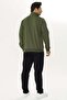 Men's Cotton Stripe Detailed Stand Collar Tracksuit Set Khaki-9524 - 6