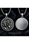 Stainless Steel Round Medallion Style Scorpio Pendant - 6