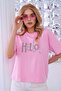 Women's Short Sleeve Crew Neck Printed T-Shirt 26012