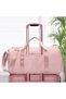 (Pink-fj14)Gym Bag, Sport Duffel Bag with Wet Pocket&Shoe Compartment,Sports Tote Gym Bag, Travel Totes Bag - 7