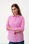 3-Piece Women's Linen Shirt Set |   White, Pink, Navy Blue - 6