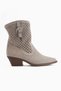 Alesia Genuine Leather Beige Suede Belt Detailed Summer Western Women's Boots - 3