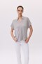 Polo Collar Shiny Kupra Garnished Stripe Stone Detailed T-Shirt - 2