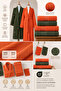 Eldy 8 Piece Striped Bathrobe Family Set 100% Cotton Certified Bath Set Dowry Set Orange Green - 6