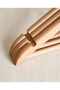 Triple Wooden Premium Tabletop Set — Natural Modern Clothes Hanger with Gold Hooks, Stylish Design - 3