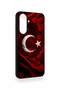 Samsung A37 Compatible Wolf Turkish Flag Patterned Silicone Case - 4