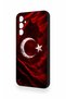 Samsung A34 Compatible Wolf Turkish Flag Patterned Silicone Case - 4