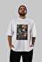 For the Sake of Cat Love 120 Front Cat Printed White Oversize T-Shirt 100% Cotton Unisex Cat Lover Premium Design - 6