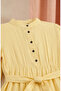 Hakim Collar Half Button Belted Dress 0302-06 Yellow - 4
