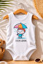I'M Going to My Auntie Printed Zero-Sleeve Baby Bodysuit 100% Cotton