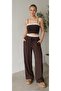 Coffee Bustier Detailed 2000's Set