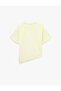 Short Sleeve Crew Neck Lace Detailed Comfortable Fit T-Shirt - 5