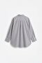 Ecru-Navy Blue Hidden Placket Shirt Tunic - 2