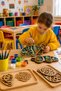 3D Wooden Painting Set – DIY Hobby Kit with Layered Fish Figures |   Children & Adult Educational Activity - 3