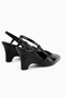 Rima Black Buckle Detailed Women's Heeled Shoes - 7