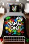 Colorful Gamer Patterned Single Baby Kids Bedding Set - 2