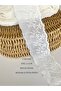 3 Meters Width 5.5 cm White Color Leafy Floral Patterned Quality Guipure, Scallop, Edge