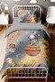 Space Animals Patterned Single Baby Kids Bedding Set - 2