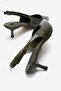 Women's Patent Leather Crocodile Patterned Pointed Toe 5 Cm. Low Heel Slingback Shoes - 4