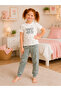Girls Oopsy Daisy Printed Cotton Pajamas Set Short Sleeve Long Bottom Home Wear