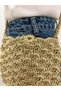 Beige Color Satin Yarn Hand Knitted Phone Bag Multipurpose Bag - 3