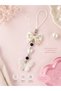 Pearl bow butterfly phone charm | camera charm | white heart y2k kawaii phone accessory | cute girl phone ornament