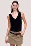 Women's 2-Piece V-Neck Lace Detailed Stretchy Viscose Ribbed Undershirt - 2-Piece Advantage Pack - 4