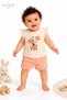 Baby Girl Set Kids - Floral Embroidered Ruffle Sleeves - Summer Shorts Set - 7