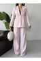 Belden Pleated Jacket and Wide-Let Pants Suit - 5