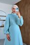 Grass Green Evening Dress Baby Blue - 2