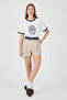 Printed and Processed Navy Blue Striped Regular Fit Shorts T-Shirt Set # 98218 - 3