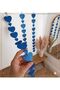 Blue Color Heart Glitter Eva Pendant Ornament 1.35 cm 1 Piece - 2